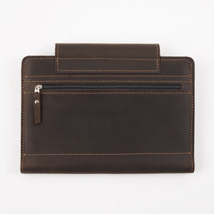 NOTIONS CLUTCH - CHOCOLATE/WHISKEY