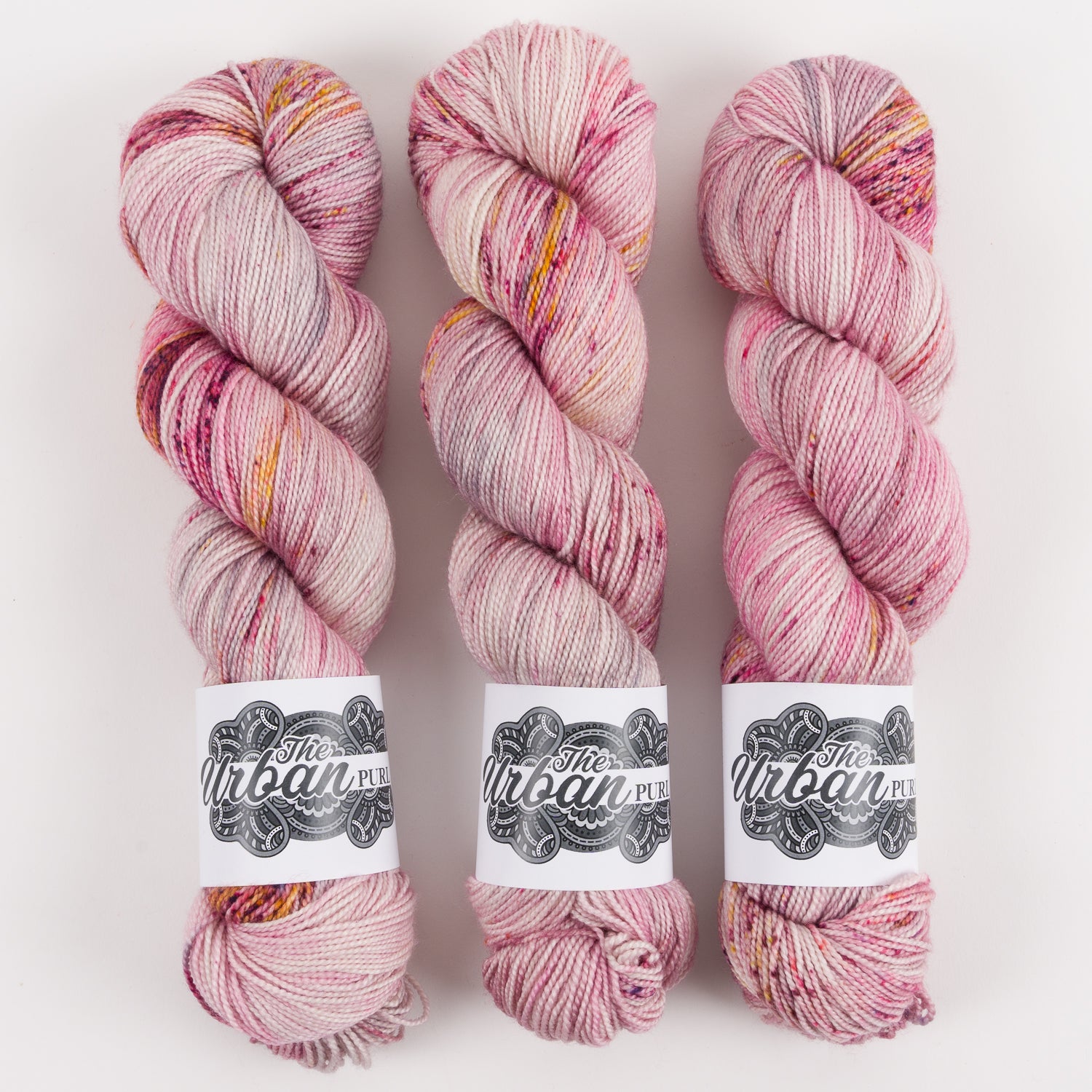 The Urban Purl LUX HI TWIST - LA CONTRAVIESA Merino wool Silk Fingering pink Yarn
