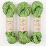 Växbo Lin LINGARN - 24 BLADGRÖN Linen Light Fingering green Yarn