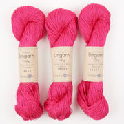 Växbo Lin LINGARN - 8 CERISE Linen Light Fingering pink Yarn