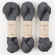 Växbo Lin LINGARN - 22 GRAFITGRÅ Linen Light Fingering grey Yarn