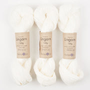 Växbo Lin LINGARN - 1 HALVBLEKT Linen Light Fingering white Yarn
