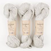 Växbo Lin LINGARN - 23 SILVER Linen Light Fingering grey Yarn