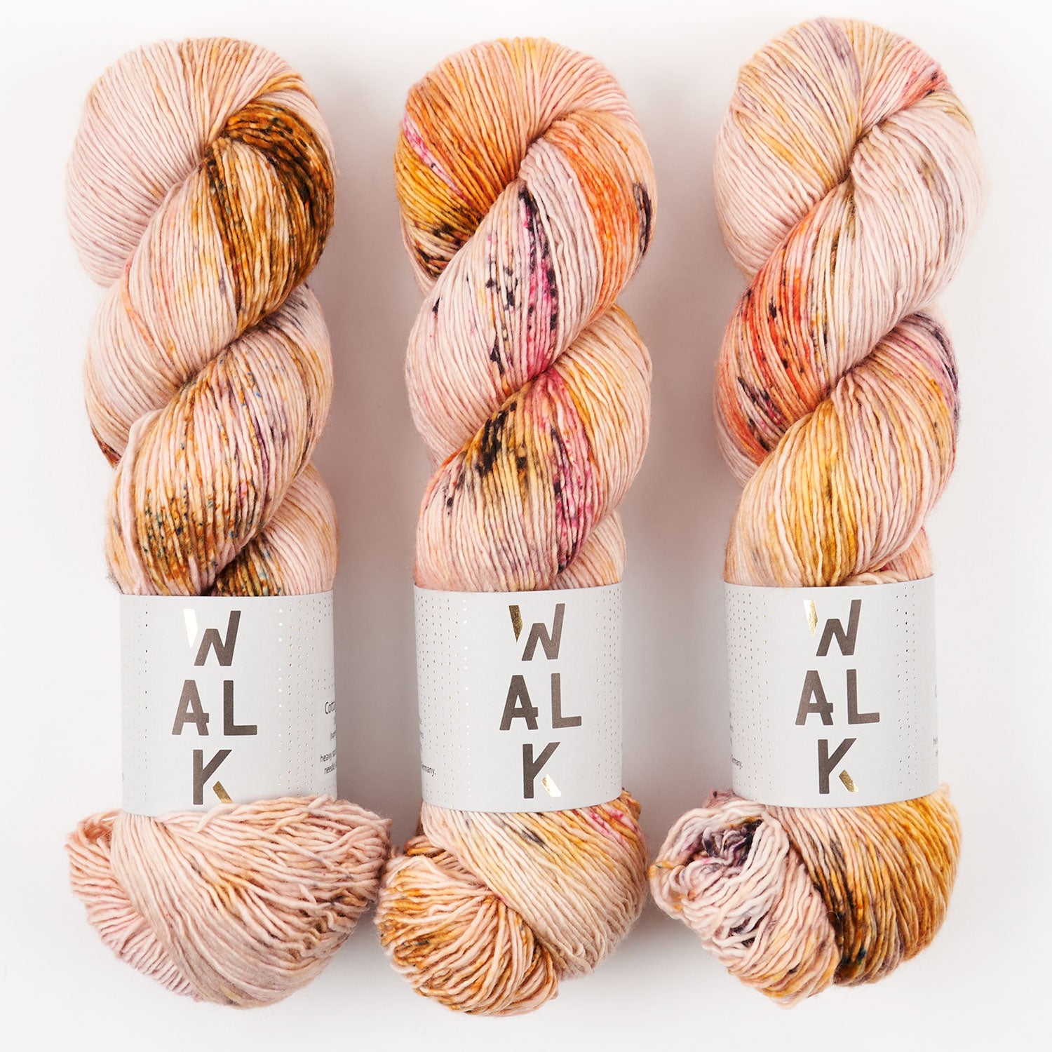 WALK Collection COTTAGE MERINO - BOHO Merino wool Fingering peach multicolor Yarn