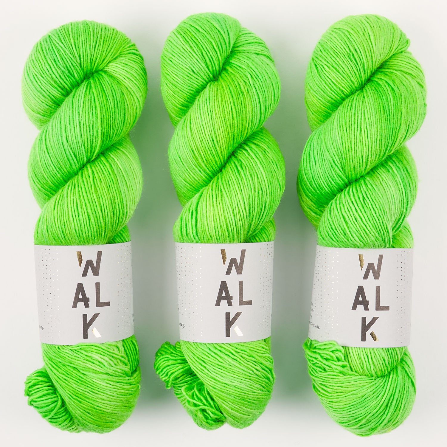 WALK Collection COTTAGE MERINO - CHLOROPHYLL Merino wool Fingering neon green Yarn