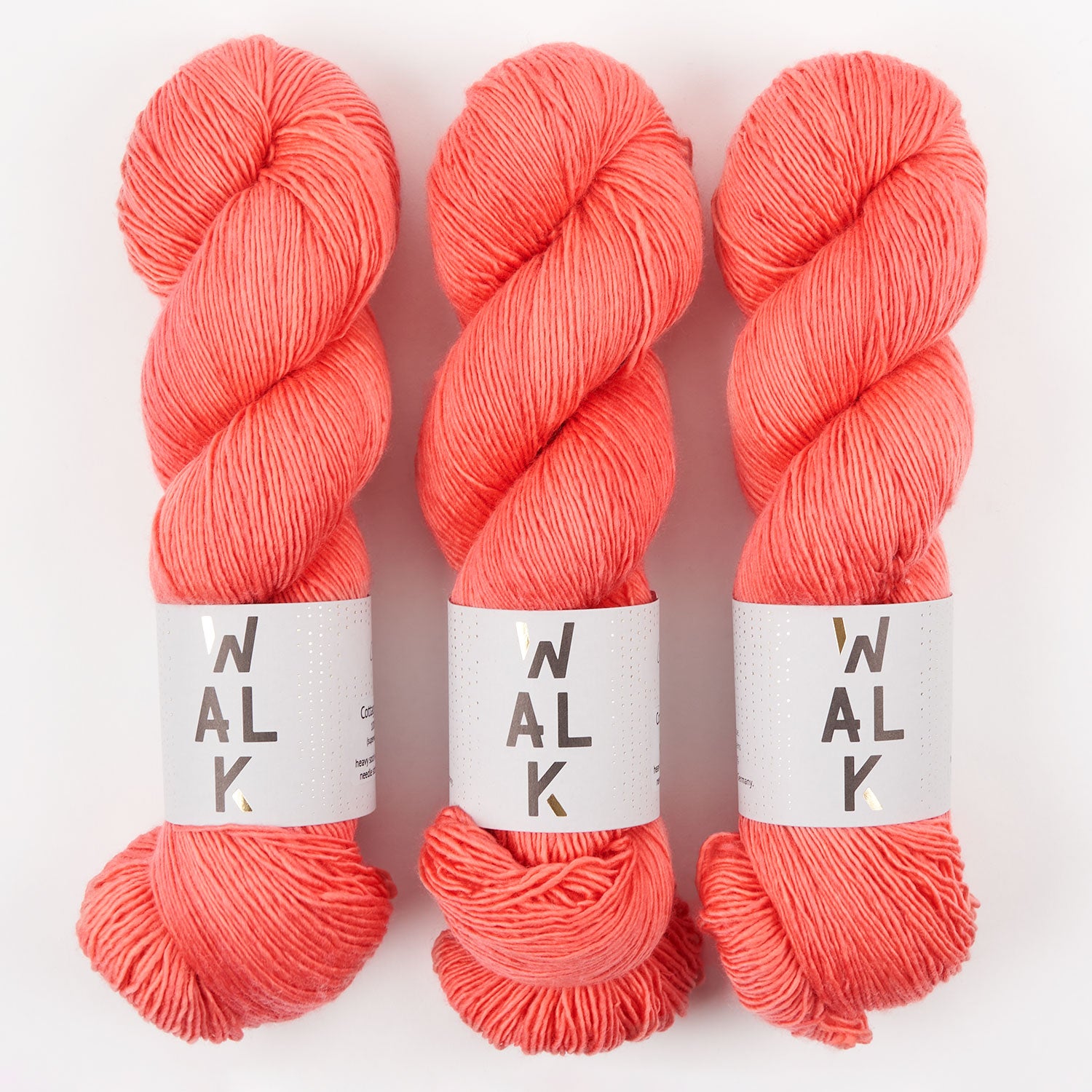 WALK Collection COTTAGE MERINO - CORAL Merino wool Fingering coral Yarn