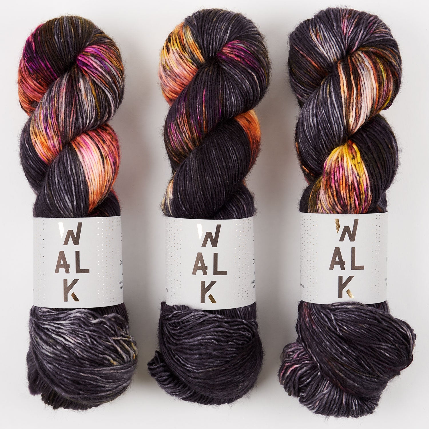 WALK Collection COTTAGE MERINO - EMBERS Merino wool Fingering grey multicolour Yarn