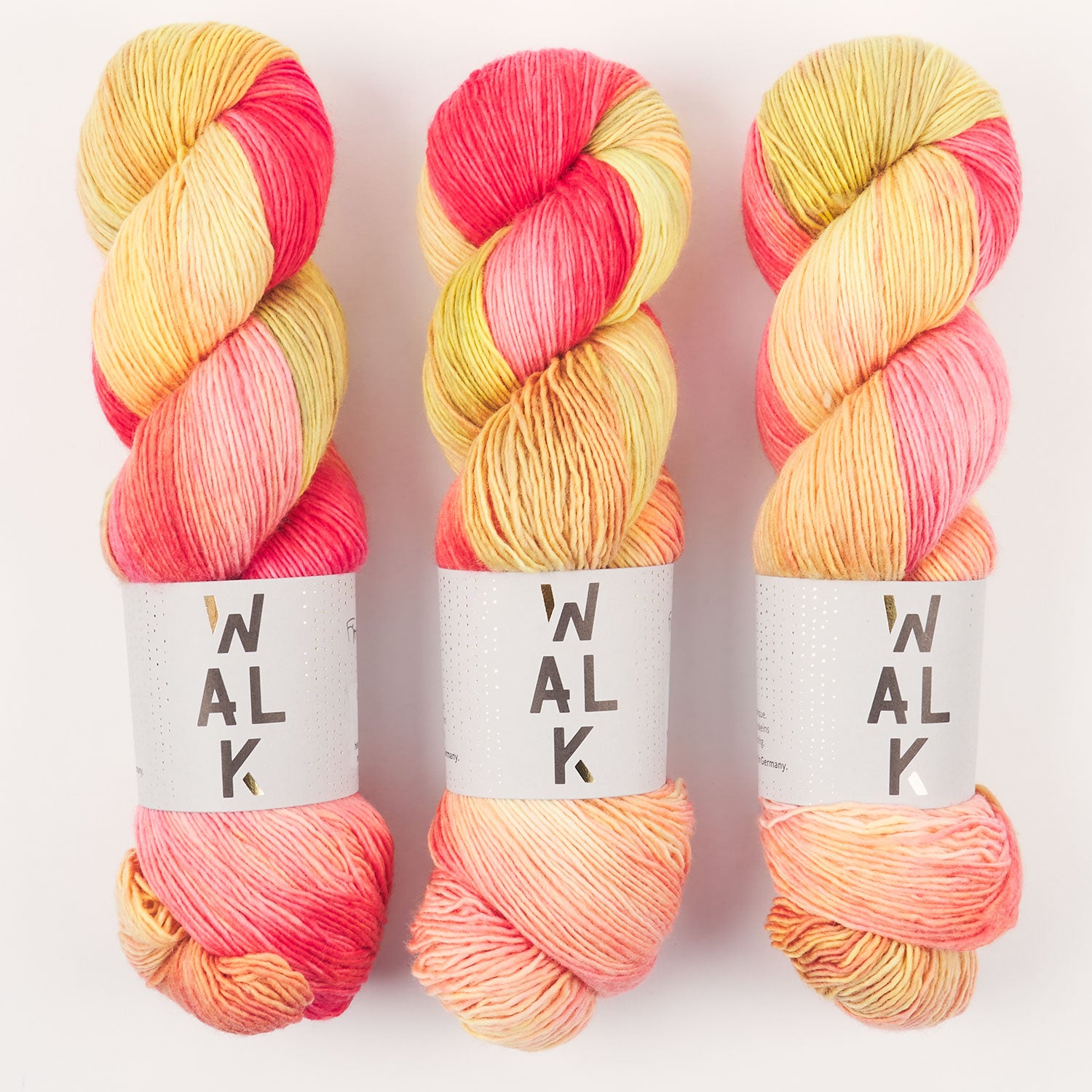 WALK Collection COTTAGE MERINO - FIRE LILY Merino wool Fingering pink coral Yarn