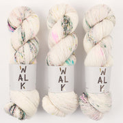 WALK Collection COTTAGE MERINO - GRUNGE POP Merino wool Fingering multicolour white Yarn