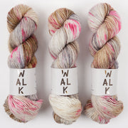 WALK Collection COTTAGE MERINO - LADY WOLF Merino wool Fingering pink multicolour Yarn