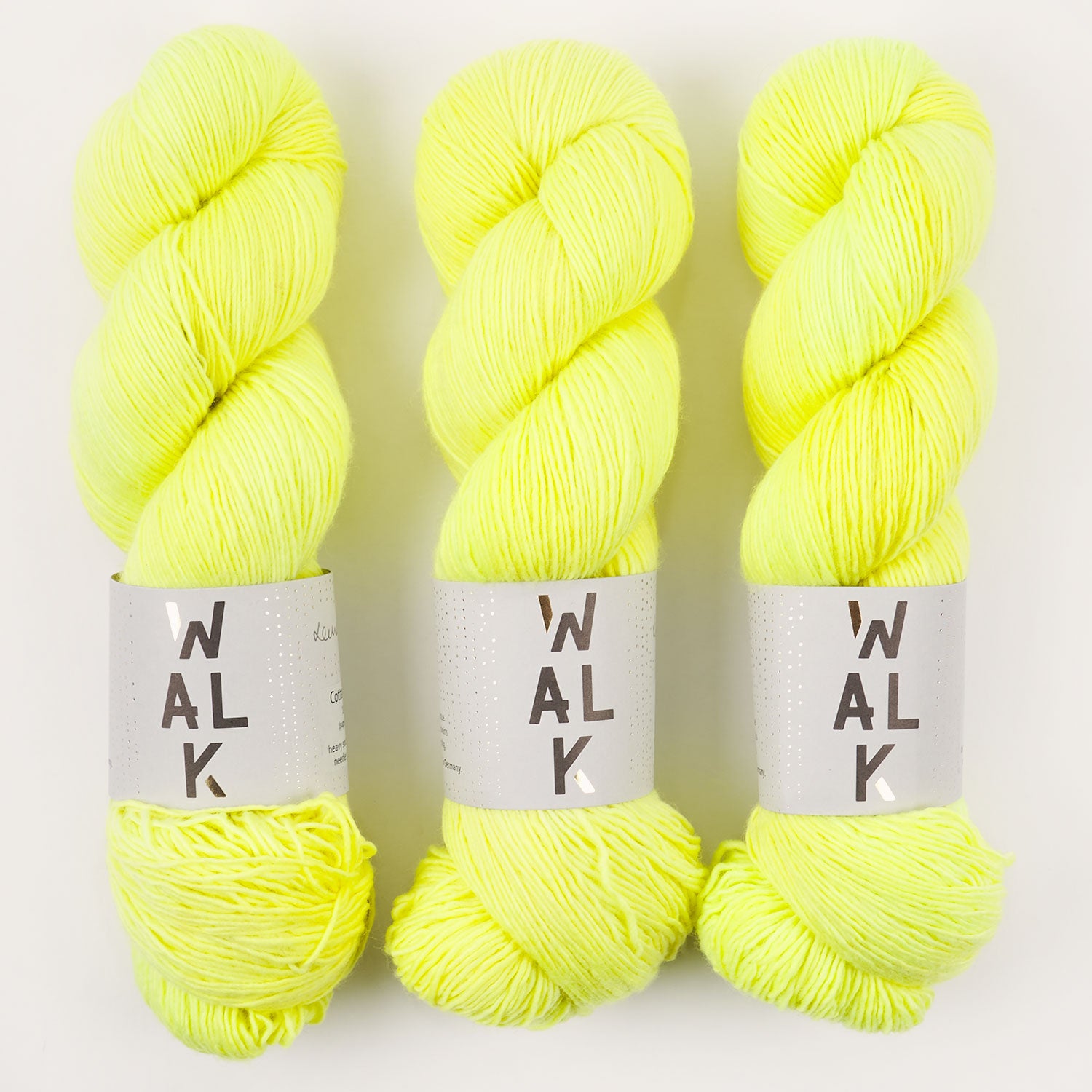 WALK Collection COTTAGE MERINO - LEMON & LIME Merino wool Fingering yellow neon Yarn