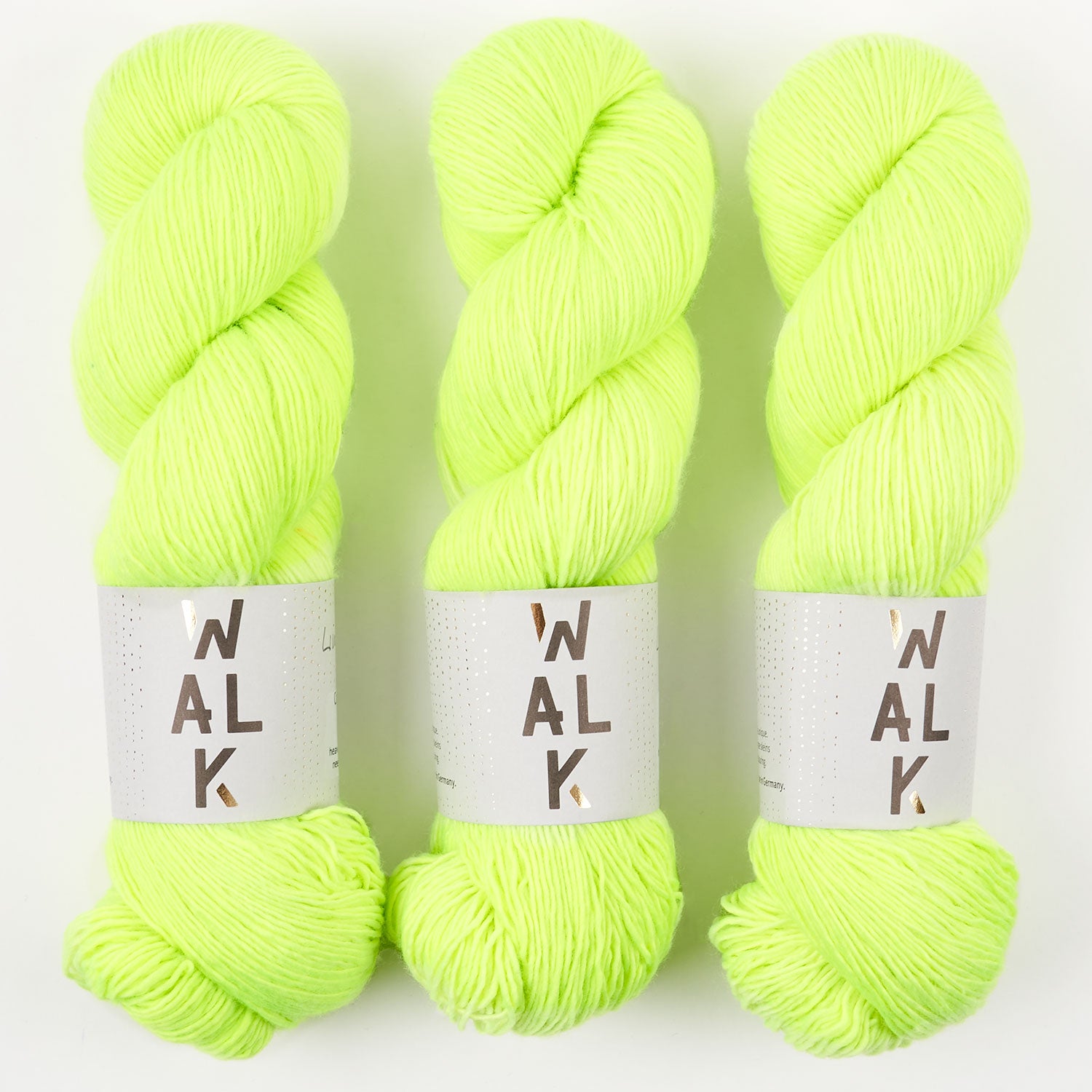 WALK Collection COTTAGE MERINO - LIME SODA Merino wool Fingering neon green Yarn
