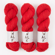 WALK Collection COTTAGE MERINO - LIPSTICK Merino wool Fingering red Yarn