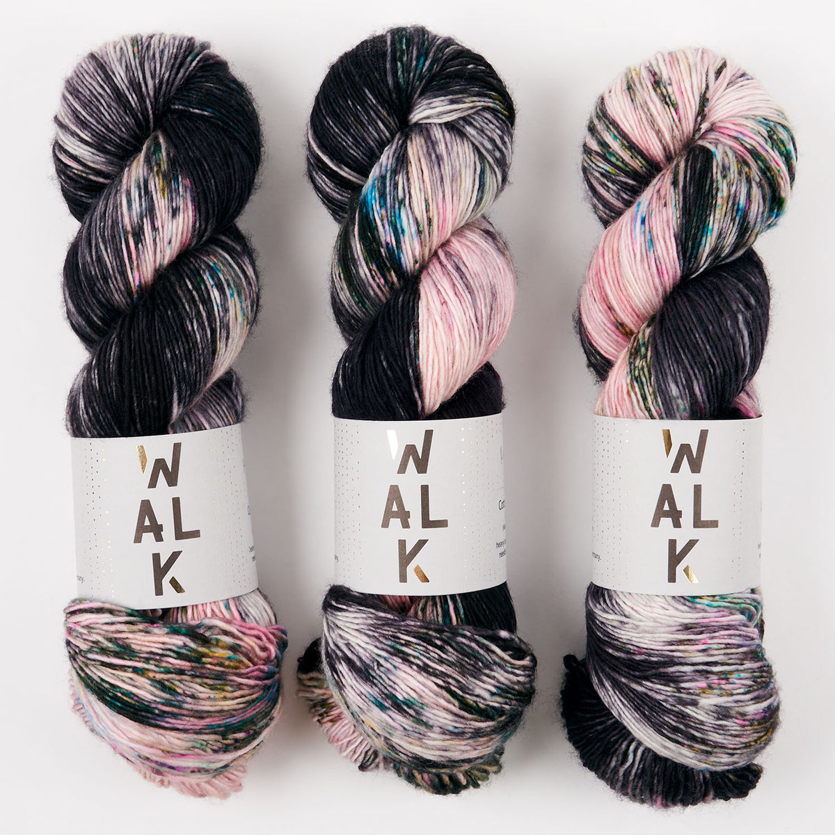 WALK Collection COTTAGE MERINO - MEDUSA Merino wool Fingering multicolour black Yarn