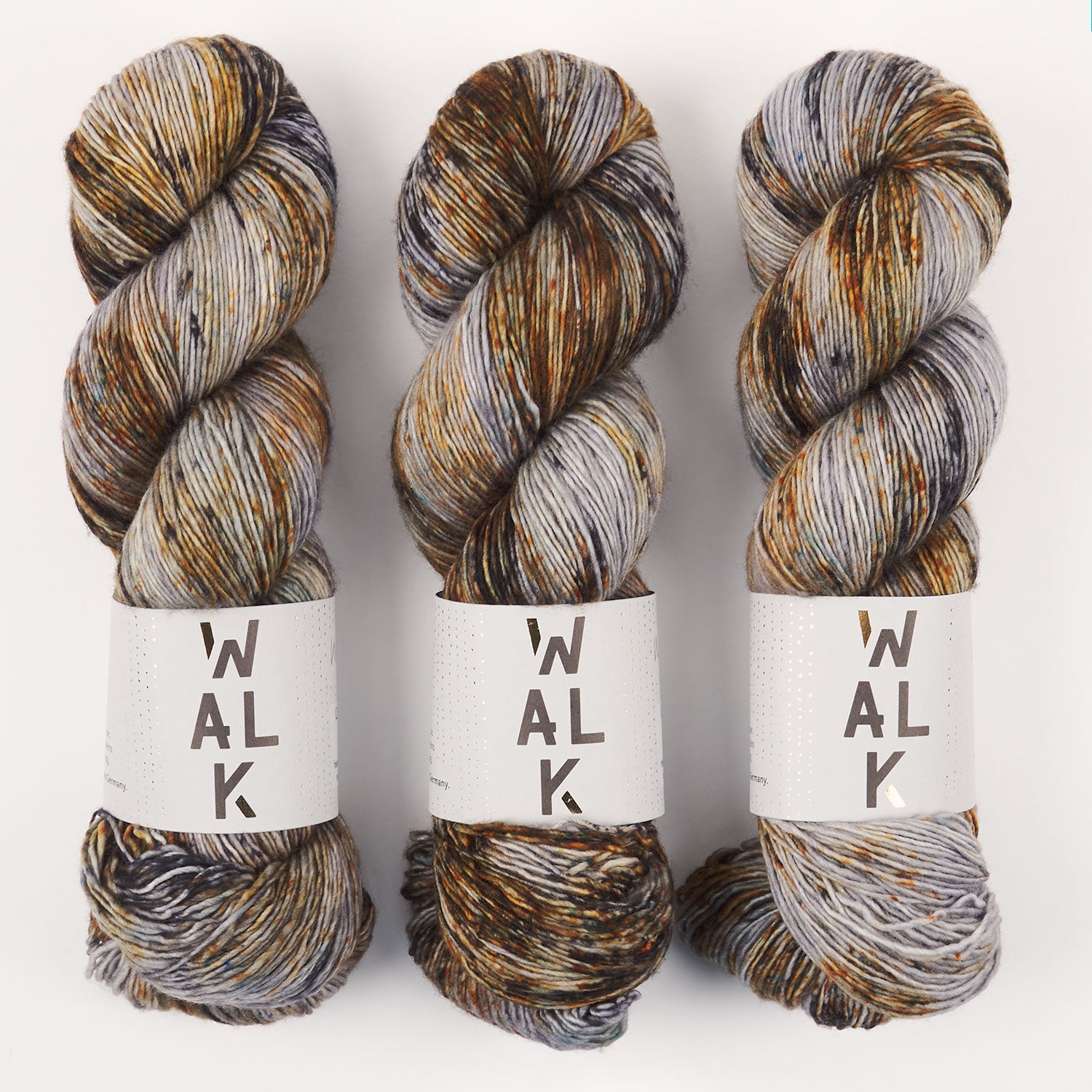 WALK Collection COTTAGE MERINO - METAL DUST Merino wool Fingering grey brown multicolor Yarn