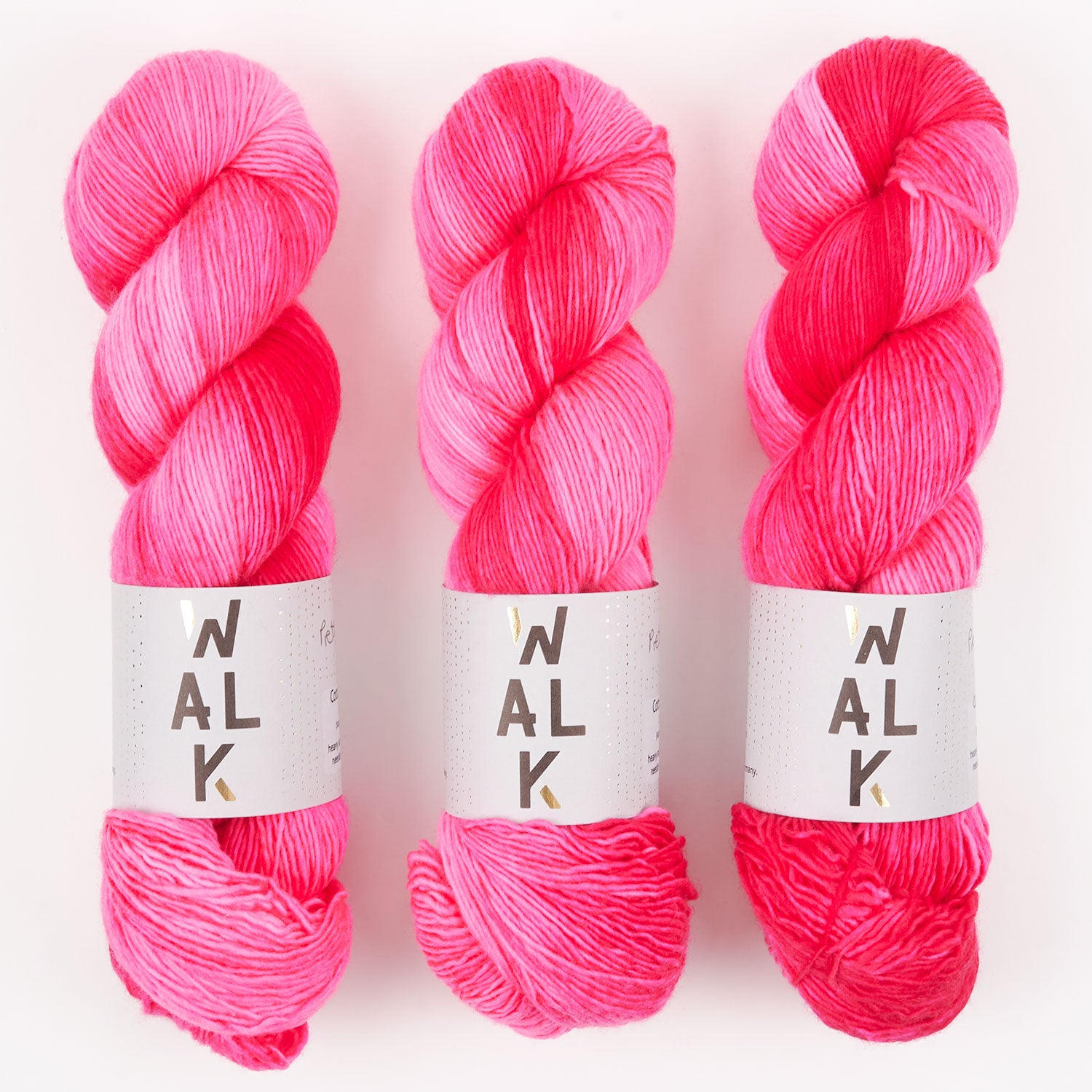 WALK Collection COTTAGE MERINO - PRETTY IN PINK Merino wool Fingering pink neon Yarn