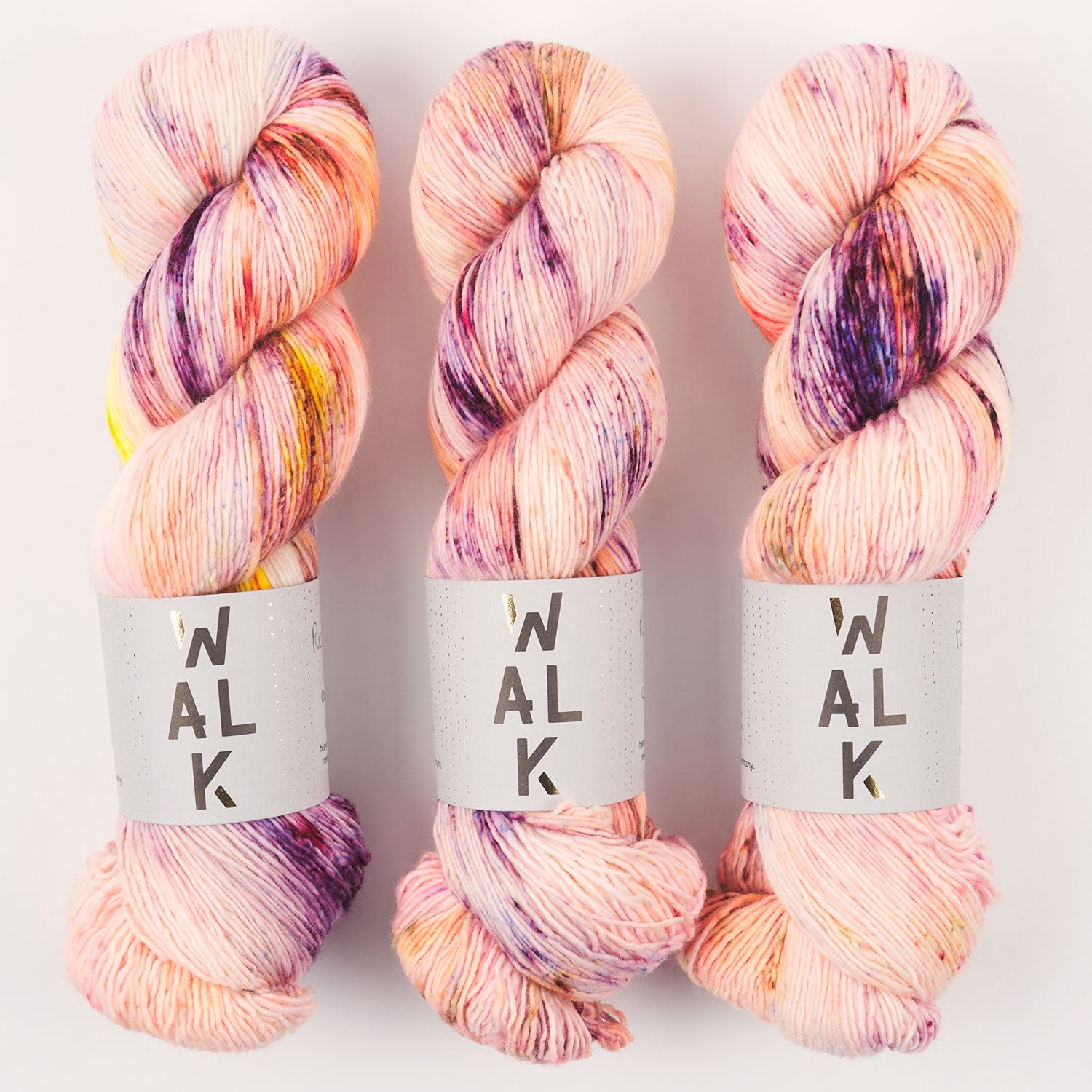 WALK Collection COTTAGE MERINO - PURPLE PEACH Merino wool Fingering peach Yarn