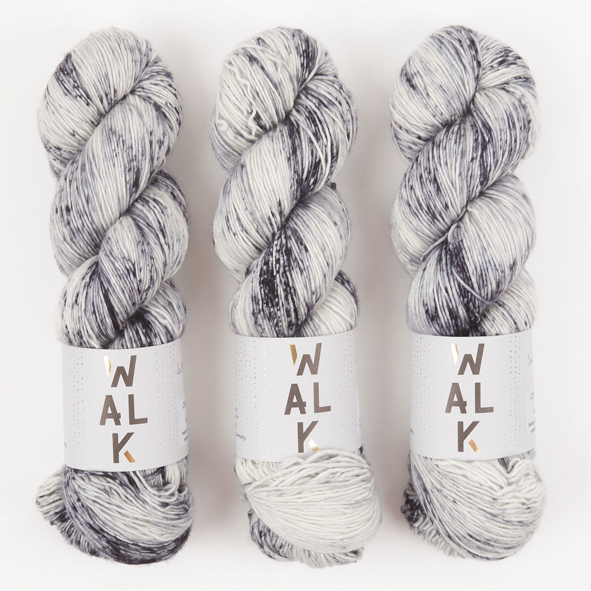 WALK Collection COTTAGE MERINO - SALT AND PEPPER Merino wool Fingering grey Yarn
