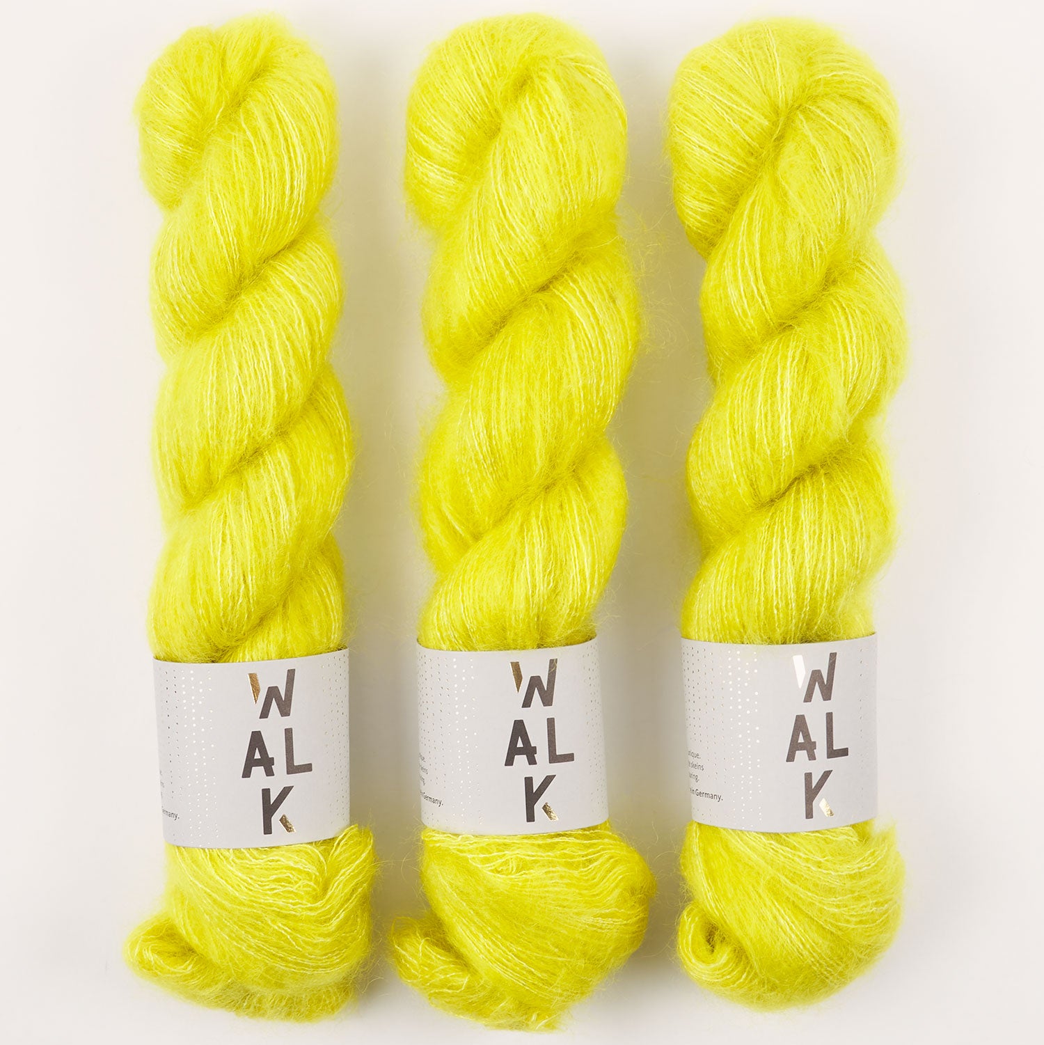 WALK Collection KID MOHAIR LACE - CHARTREUSE Mohair Silk Lace yellow green neon Yarn