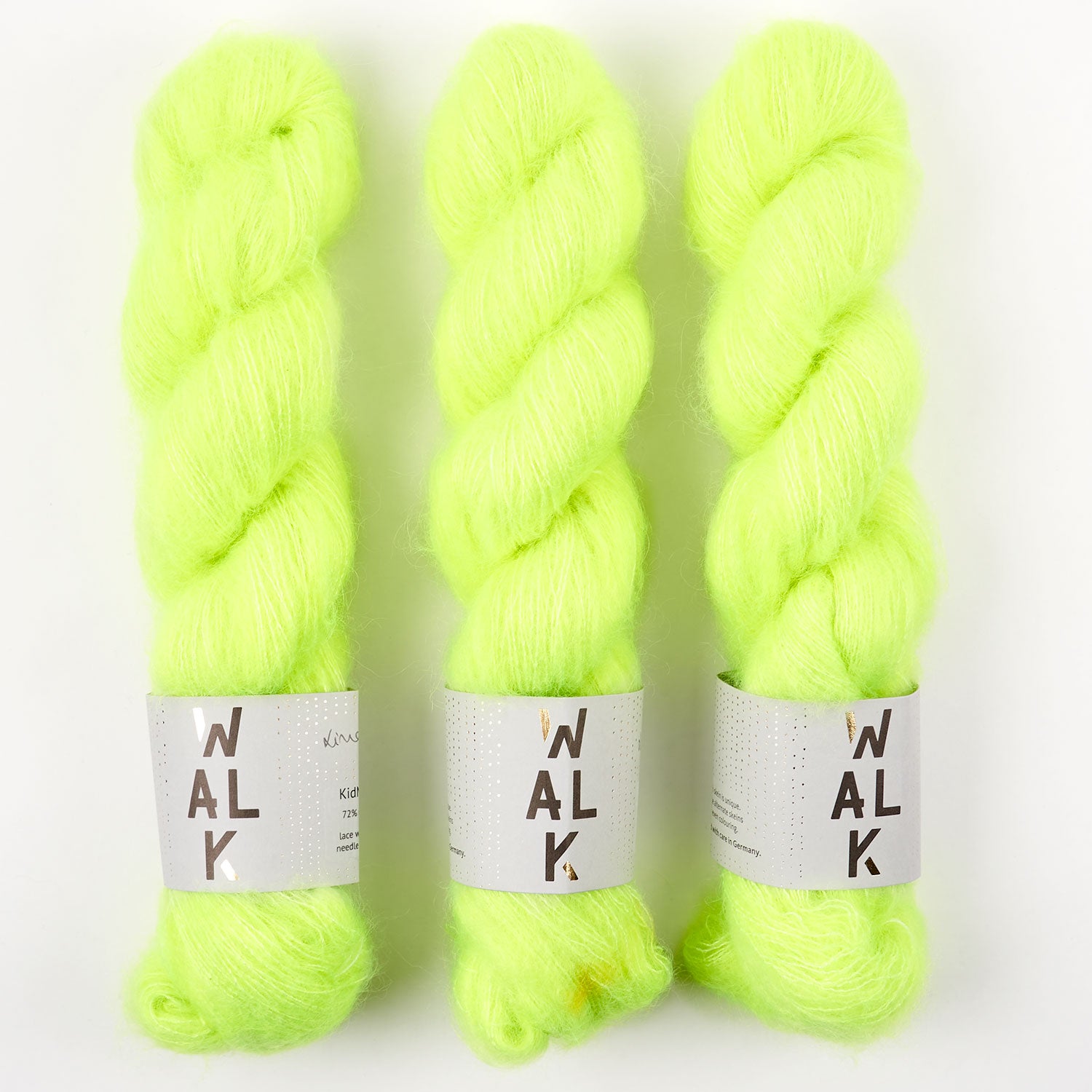 WALK Collection KID MOHAIR LACE - LIME SODA Mohair Silk Lace neon Yarn