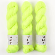 WALK Collection KID MOHAIR LACE - LIME SODA Mohair Silk Lace neon Yarn
