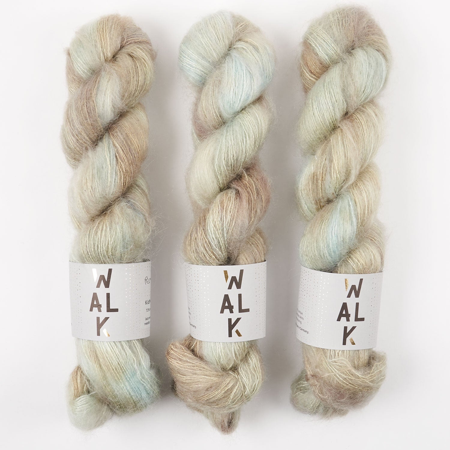 WALK Collection KID MOHAIR LACE - PERMAFROST Mohair Silk Lace brown Yarn