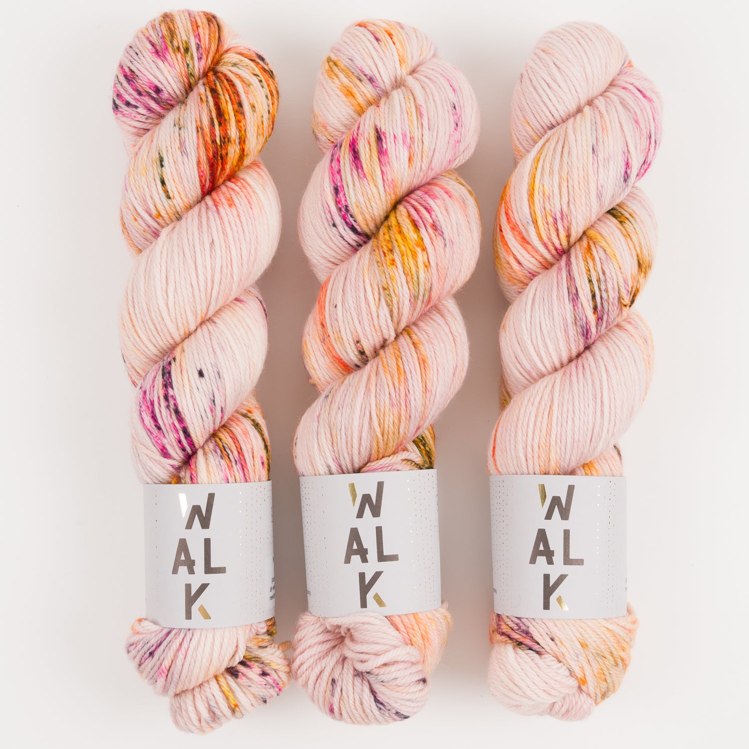 WALK Collection WALK MERINO DK - BOHO Merino wool DK pink peach multicolour Yarn