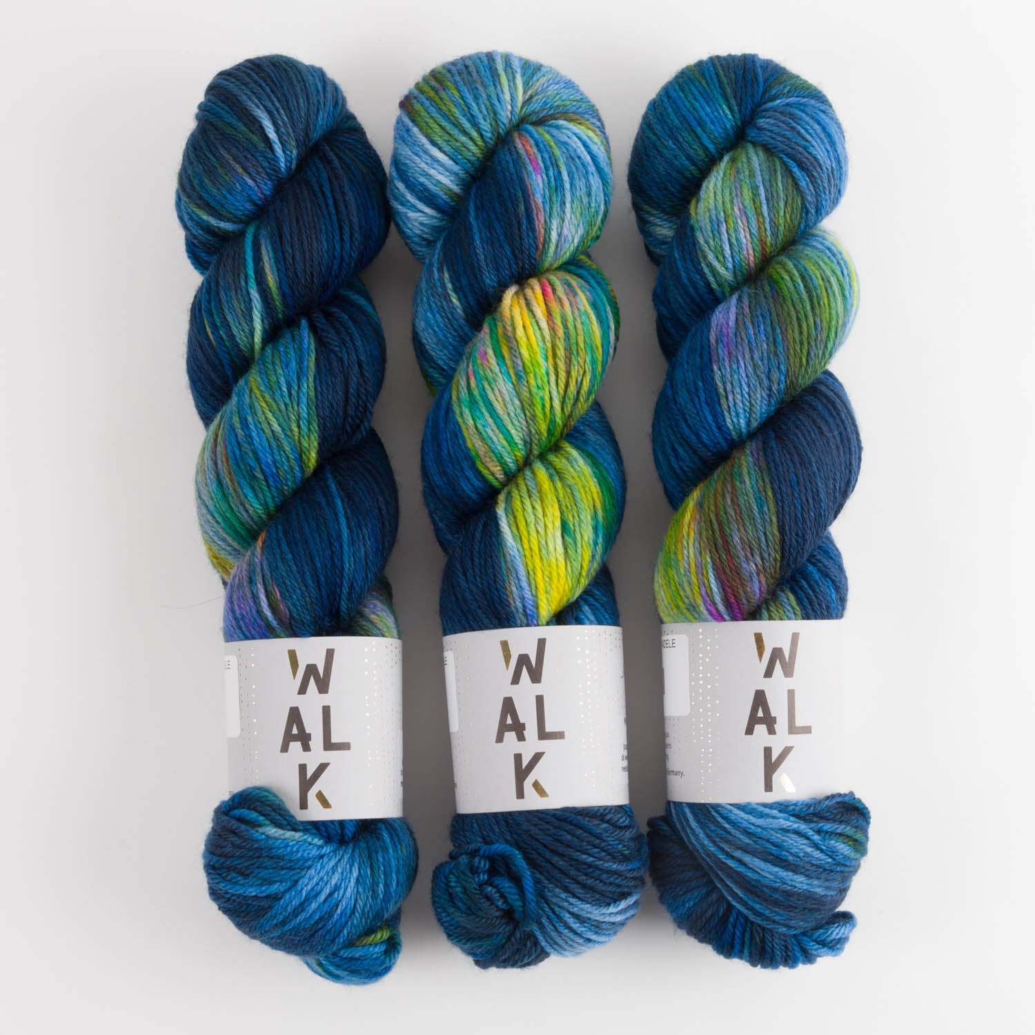 WALK Collection WALK MERINO DK - ADELE Merino wool DK blue multicolour Yarn