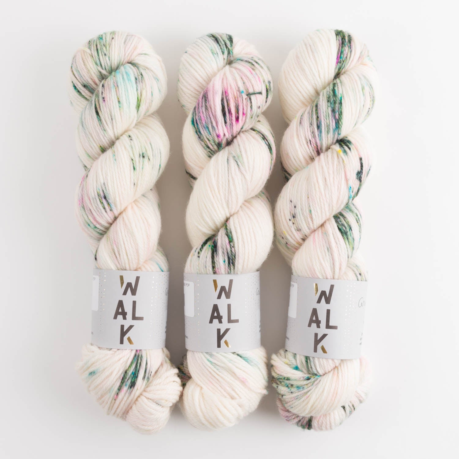 WALK Collection WALK MERINO DK - GRÜNGE POP Merino wool DK white Yarn