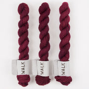 WALK Collection TOUGH SOCK MINI - CLARET Merino wool Nylon Fingering red Yarn