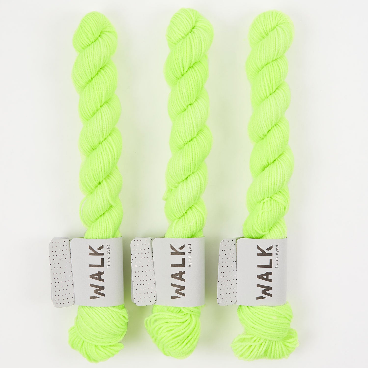 WALK Collection TOUGH SOCK MINI - LIME SODA Merino wool Nylon Fingering yellow neon green Yarn