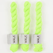 WALK Collection TOUGH SOCK MINI - LIME SODA Merino wool Nylon Fingering yellow neon green Yarn