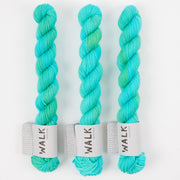 WALK Collection TOUGH SOCK MINI - SWIMMING POOL Merino wool Nylon Fingering turquoise green blue Yarn