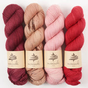 Mominoki Yarn RED FLAMINGO Merino wool Polyamide Fingering Quick Kits